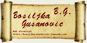 Bosiljka Gušanović vizit kartica